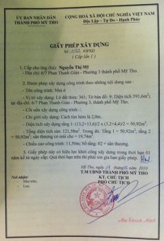 Nhận làm giấy phép xây dựng