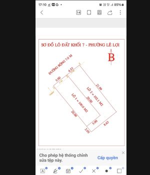Bán 102.1m2 đất hướng Tây Bắc, P Lê Lợi, Vinh, Nghệ An